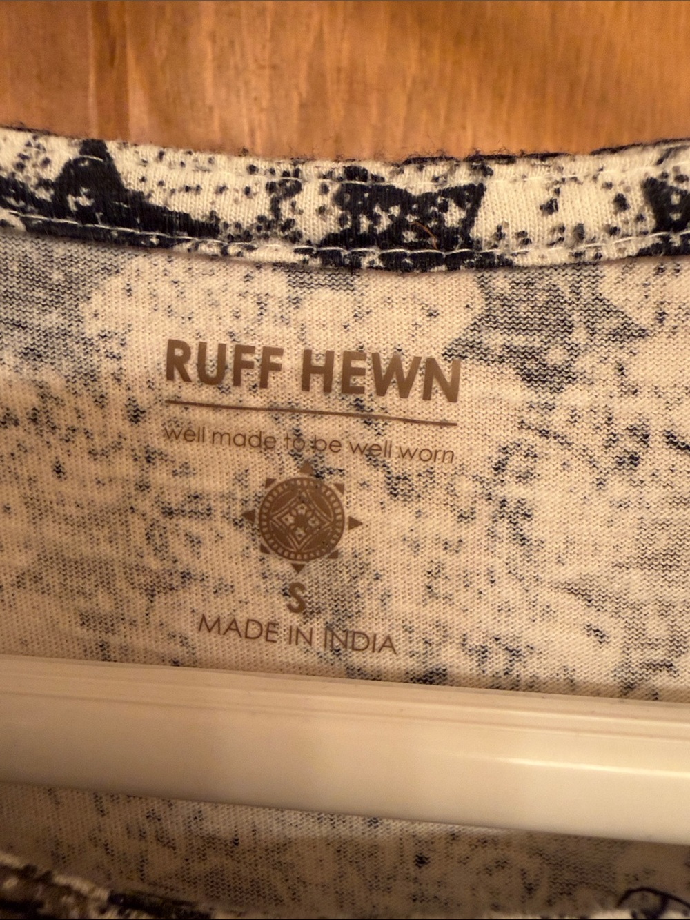 8/15$. Ruff Hewn Navy & White Star-Print Short Sleeve Tee - Picture 4 of 4